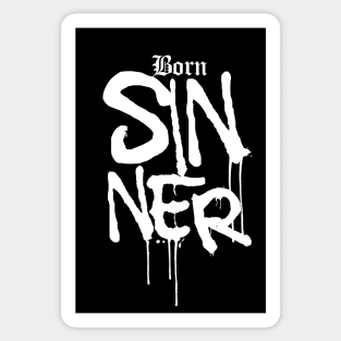 Born Sinner-white Sticker